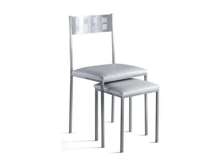 Pack de 4 sillas para salón o cocina acabado blanco, 83 cm(alto)46 cm(ancho)39 cm(largo)