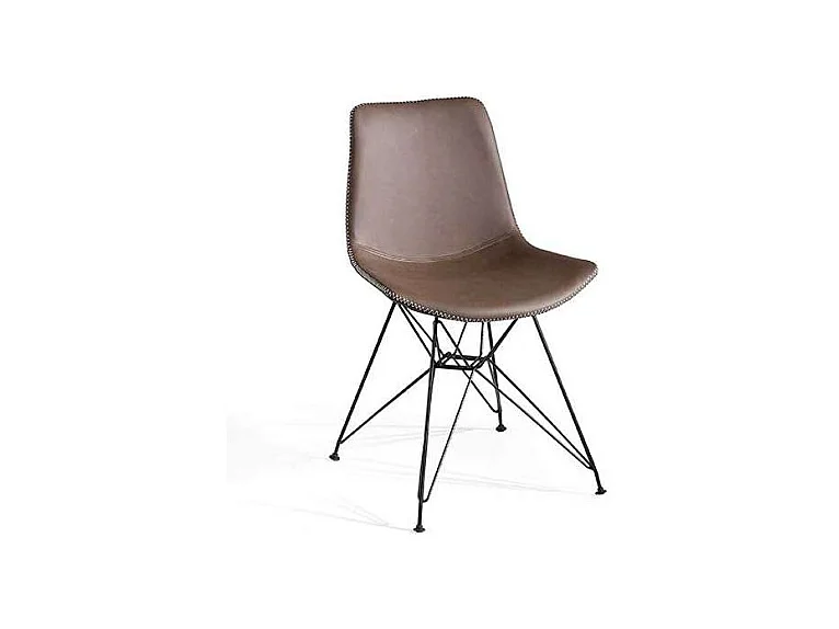 Pack de 2 sillas Mar en color marrón 52 x 56 x 82.5/46 cm (largo x ancho x alto)