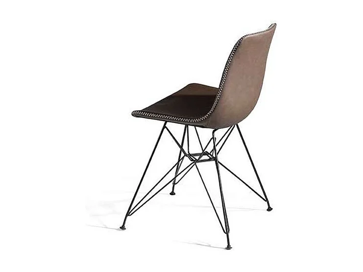 Pack de 2 sillas Mar en color marrón 52 x 56 x 82.5/46 cm (largo x ancho x alto)