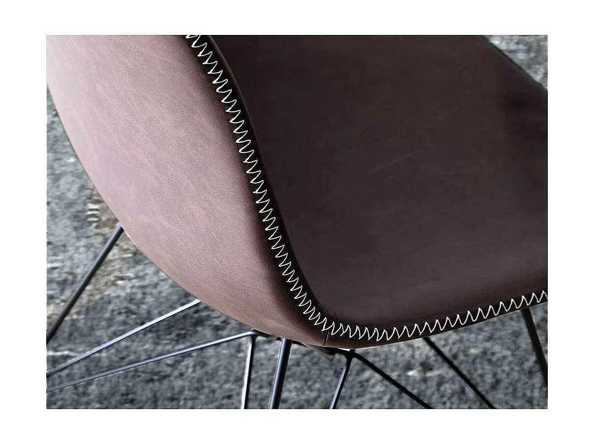 Pack de 2 sillas Mar en color marrón 52 x 56 x 82.5/46 cm (largo x ancho x alto)