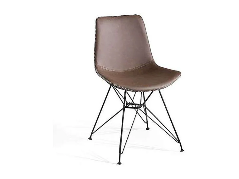 Pack de 2 sillas Mar en color marrón 52 x 56 x 82.5/46 cm (largo x ancho x alto)