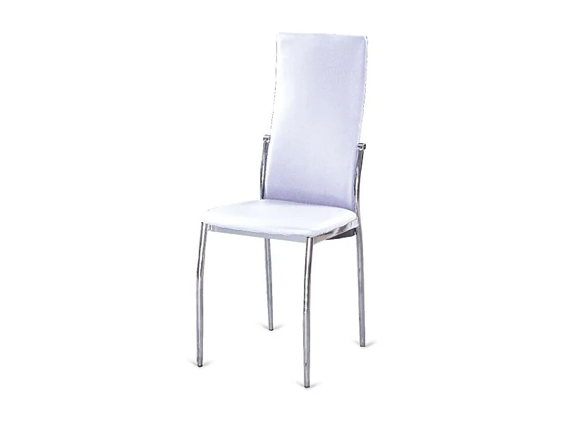 Pack de 6 sillas Segovia en polipiel blanco, 42 cm(ancho ) 98 cm(altura) 49 cm(fondo)