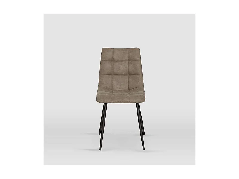 Pack de 4 sillas modelo Ivy tapizadas en microfibra visón, 51cm(ancho ) 87.5cm(altura) 54