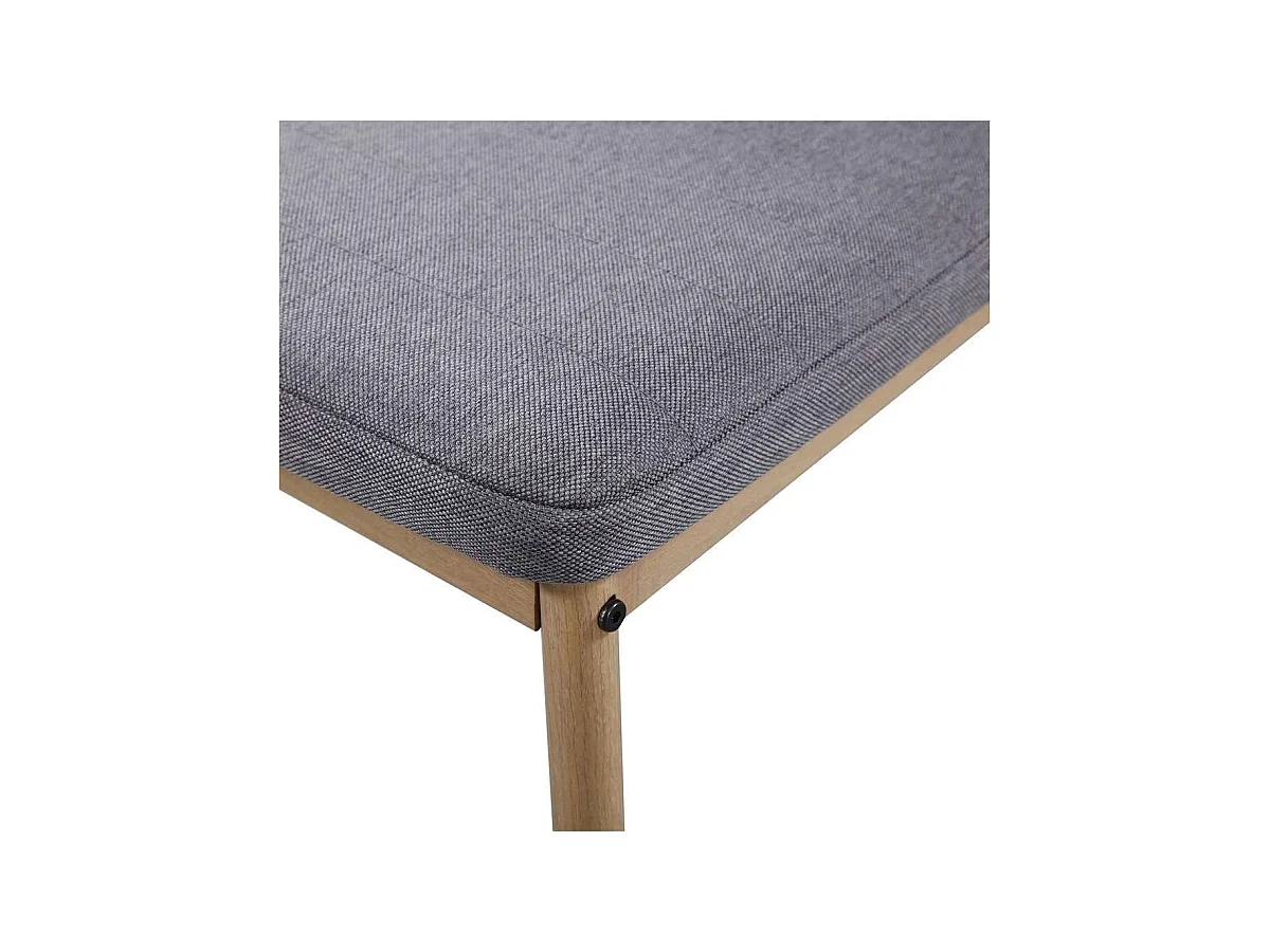 Pack de 4 sillas Md-Galera tapizadas en tejido PU gris, 93cm(alto) 43cm(ancho) 42.5cm(larg