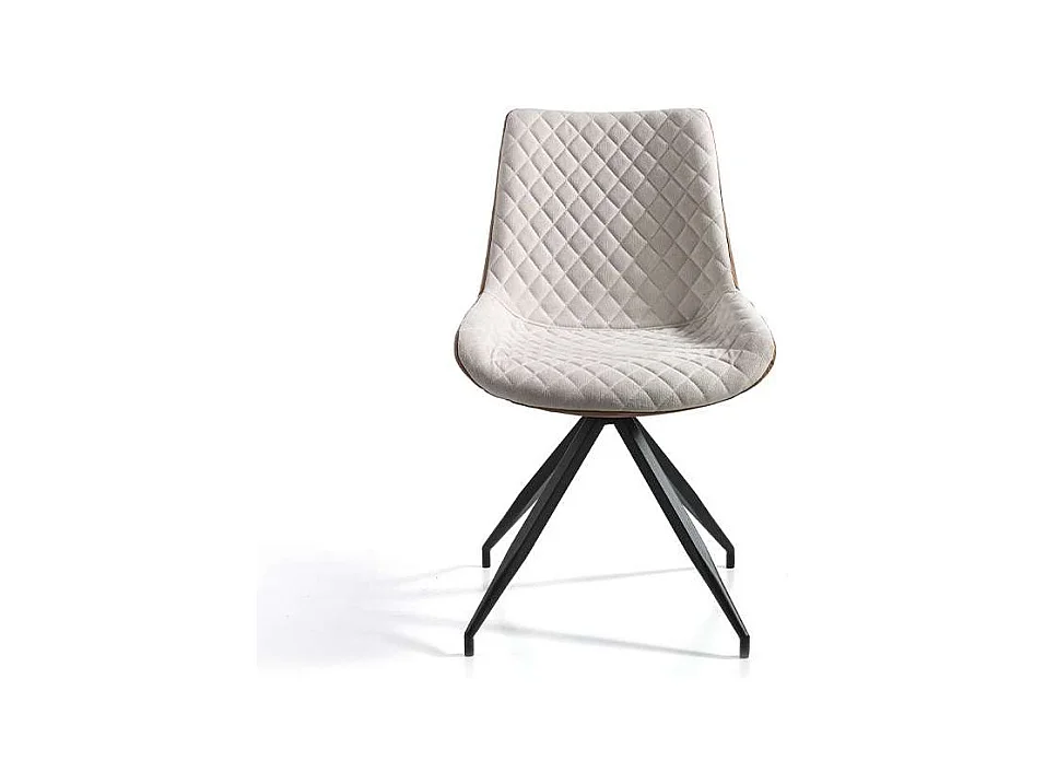 Pack de 2 sillas modelo SABINA acabado beige/marrón, 48 x 62 x 87 cm (largo x ancho x alt