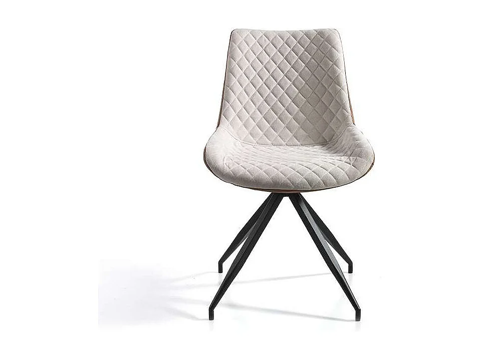 Pack de 2 sillas modelo SABINA acabado beige/marrón, 48 x 62 x 87 cm (largo x ancho x alt