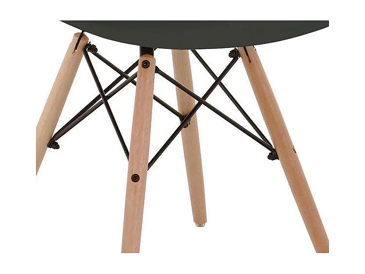 Pack de 4 sillas para cocina o comedor Paris acabado negro, 82 cm(alto)46 cm(ancho)51 cm(l