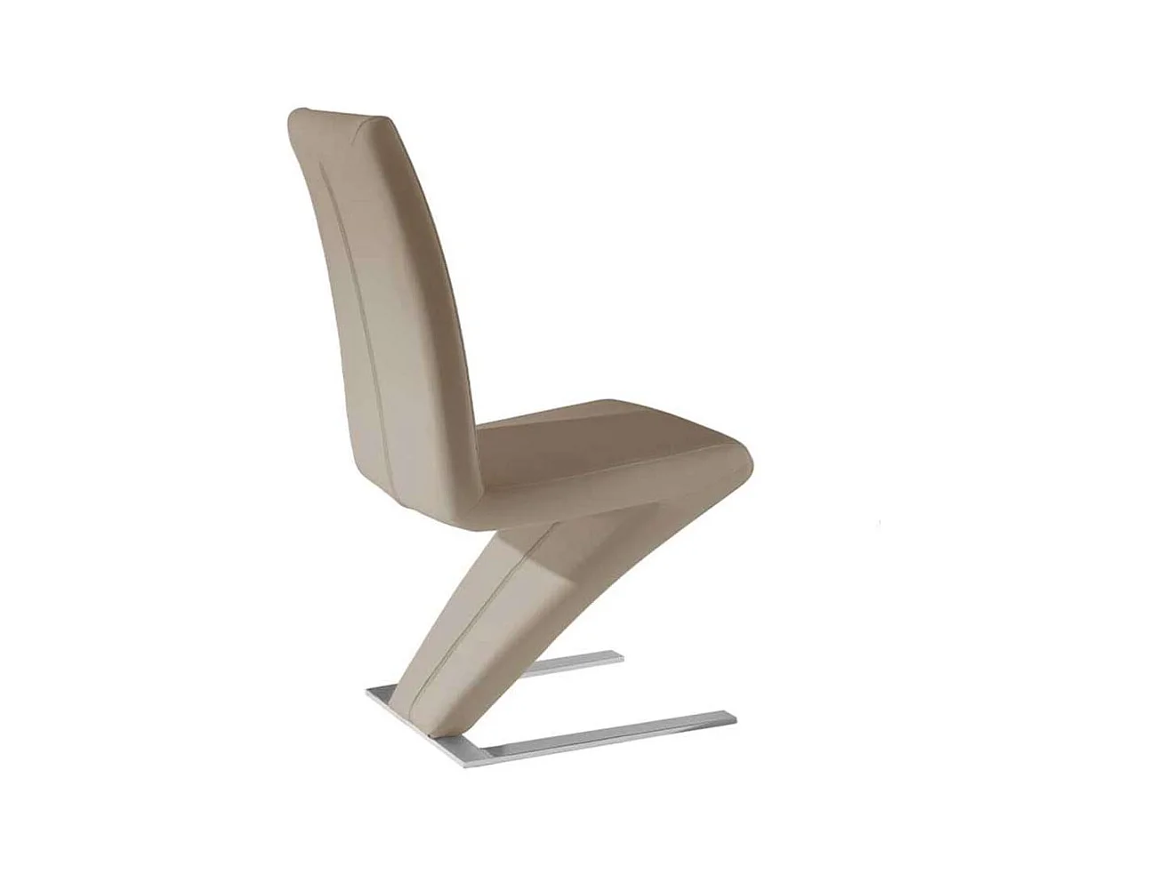 Pack de 2 sillas modelo Paloma en polipiel capuchino, 46 x 69 x 99/48 cm (largo x ancho x