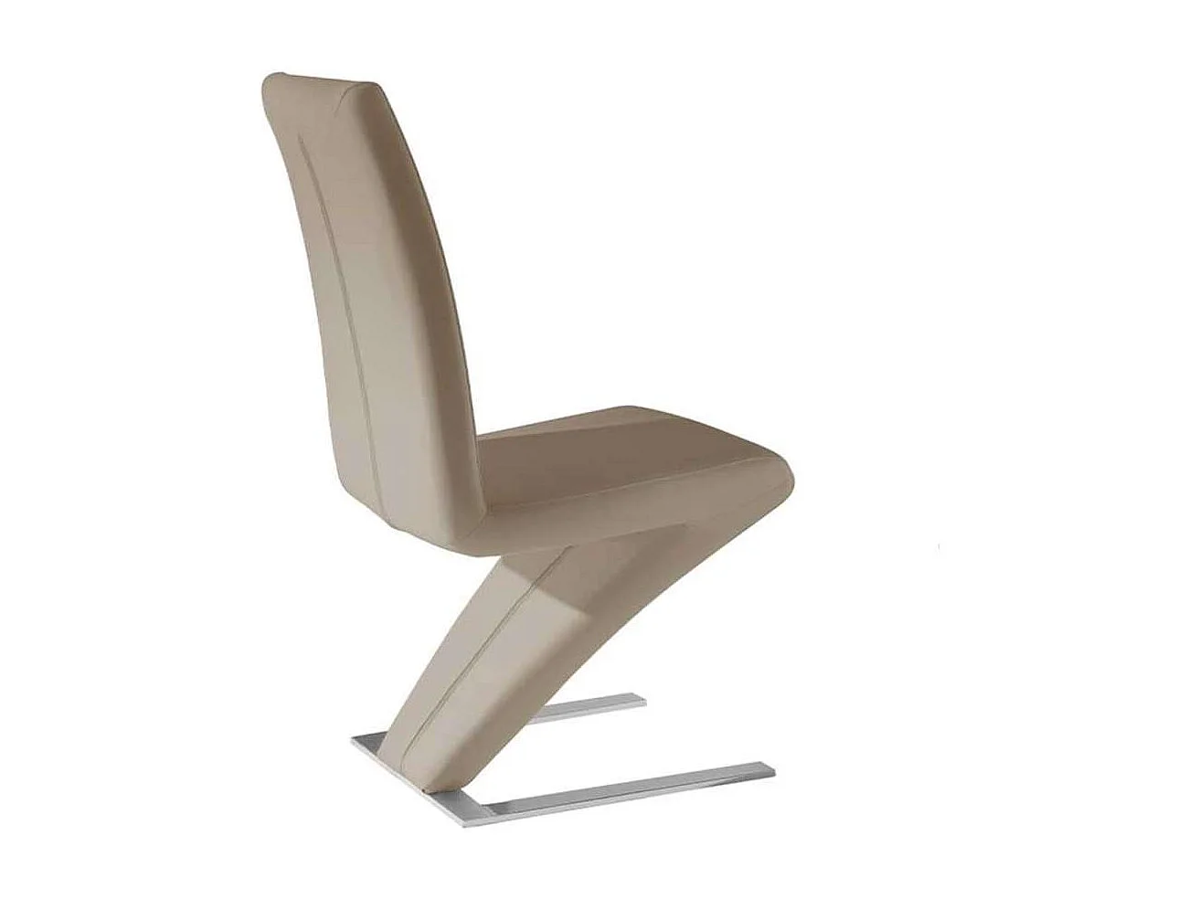 Pack de 2 sillas modelo Paloma en polipiel capuchino, 46 x 69 x 99/48 cm (largo x ancho x