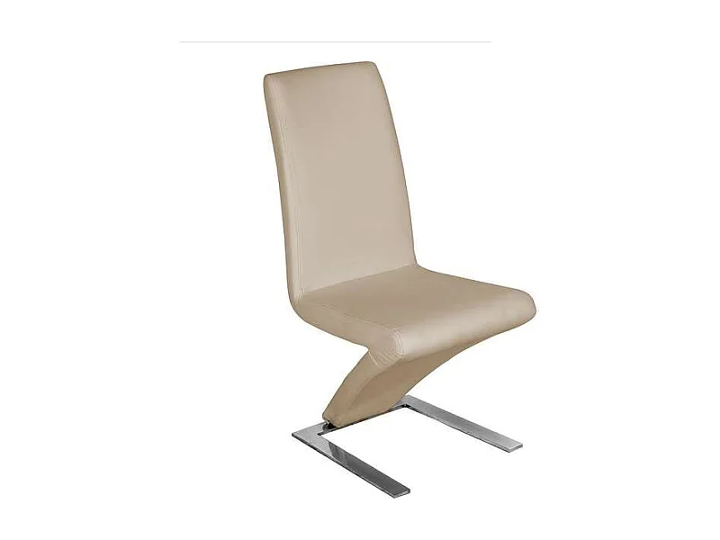 Pack de 2 sillas modelo Paloma en polipiel capuchino, 46 x 69 x 99/48 cm (largo x ancho x