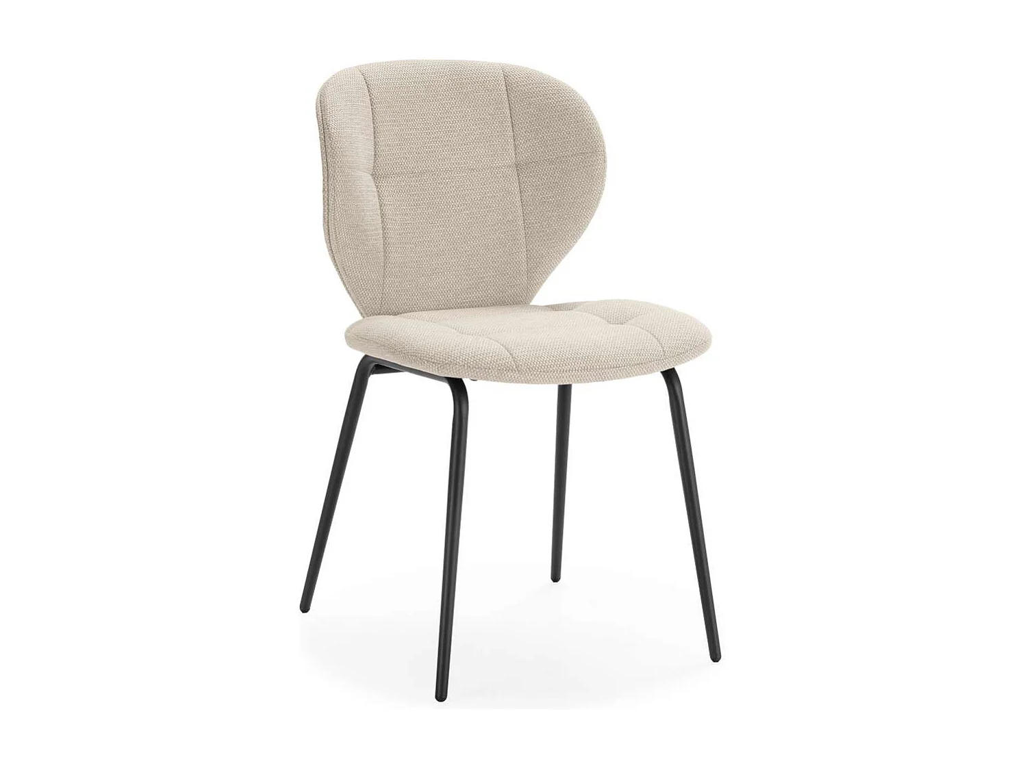 Pack de 2 sillas md-Belinda tapizado textil beige, 83cm(alto) 50cm(ancho) 58cm(largo)