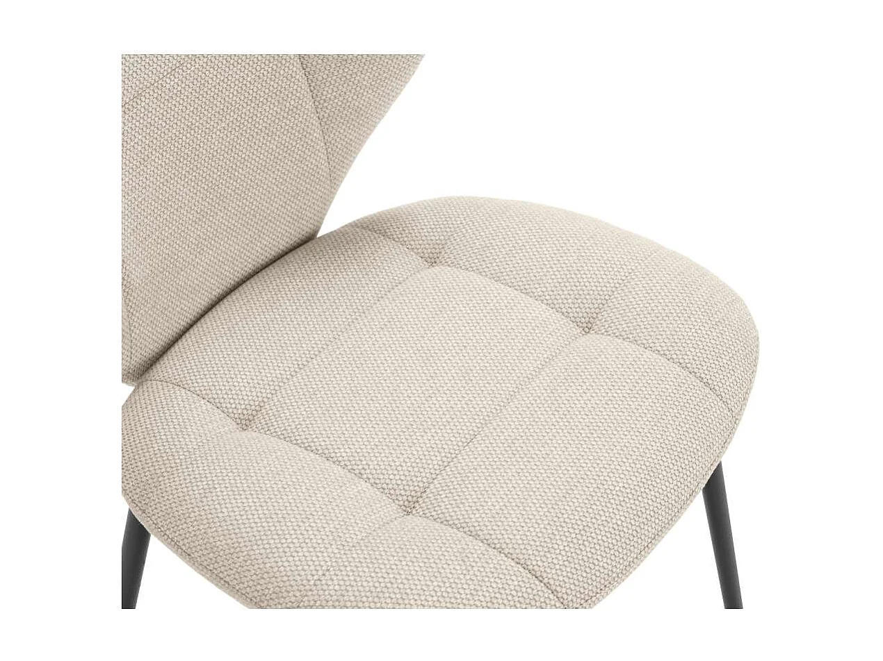 Pack de 2 sillas md-Belinda tapizado textil beige, 83cm(alto) 50cm(ancho) 58cm(largo)