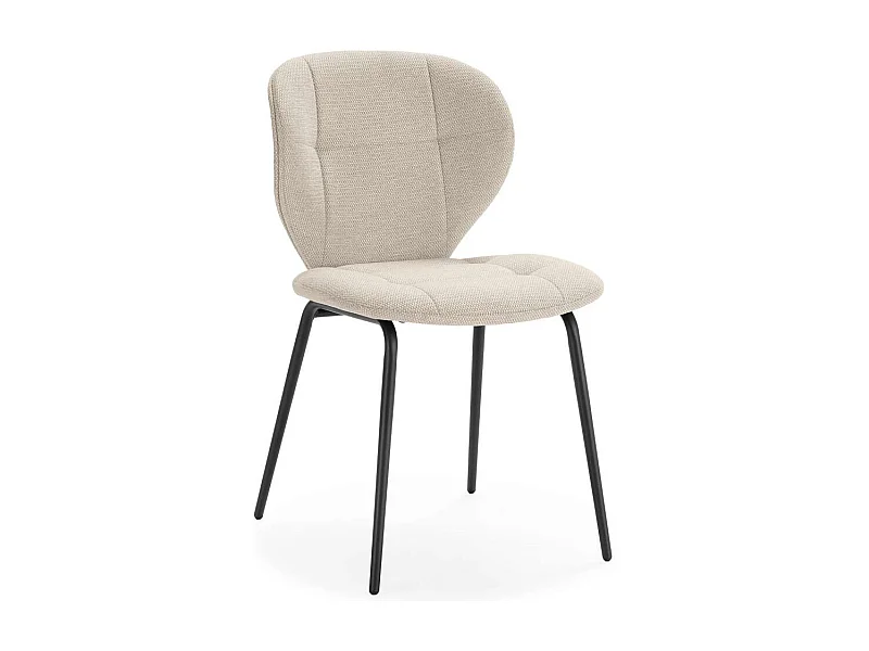 Pack de 2 sillas md-Belinda tapizado textil beige, 83cm(alto) 50cm(ancho) 58cm(largo)