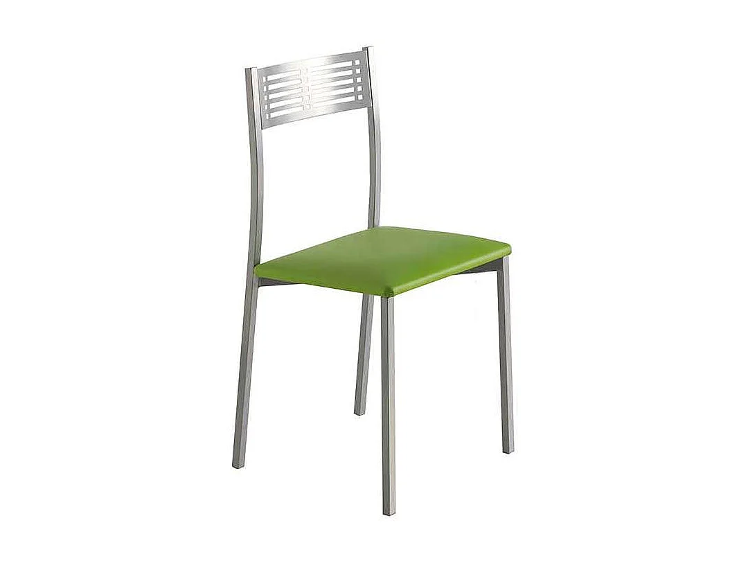 Pack de 4 sillas Laura en polipiel verde, 41 x 47 x 86 cm (largo x ancho x alto)