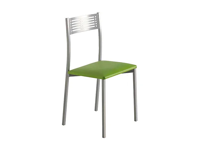 Pack de 4 sillas Laura en polipiel verde, 41 x 47 x 86 cm (largo x ancho x alto)