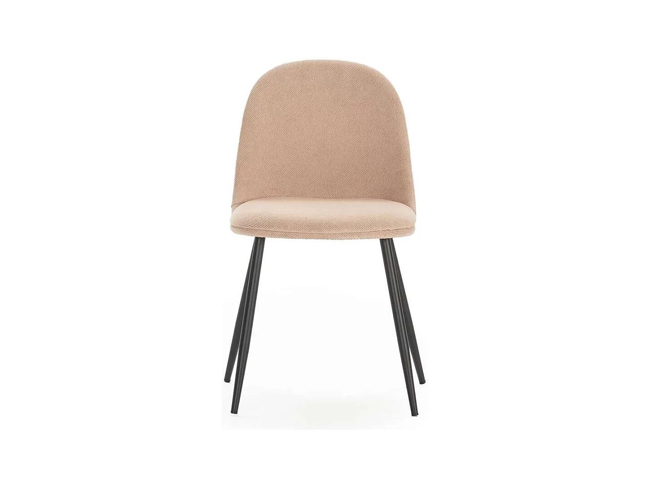 Pack de 4 sillas para cocina o comedor Dalila tapizado textil rosa claro, 48/80cm(alto) 49