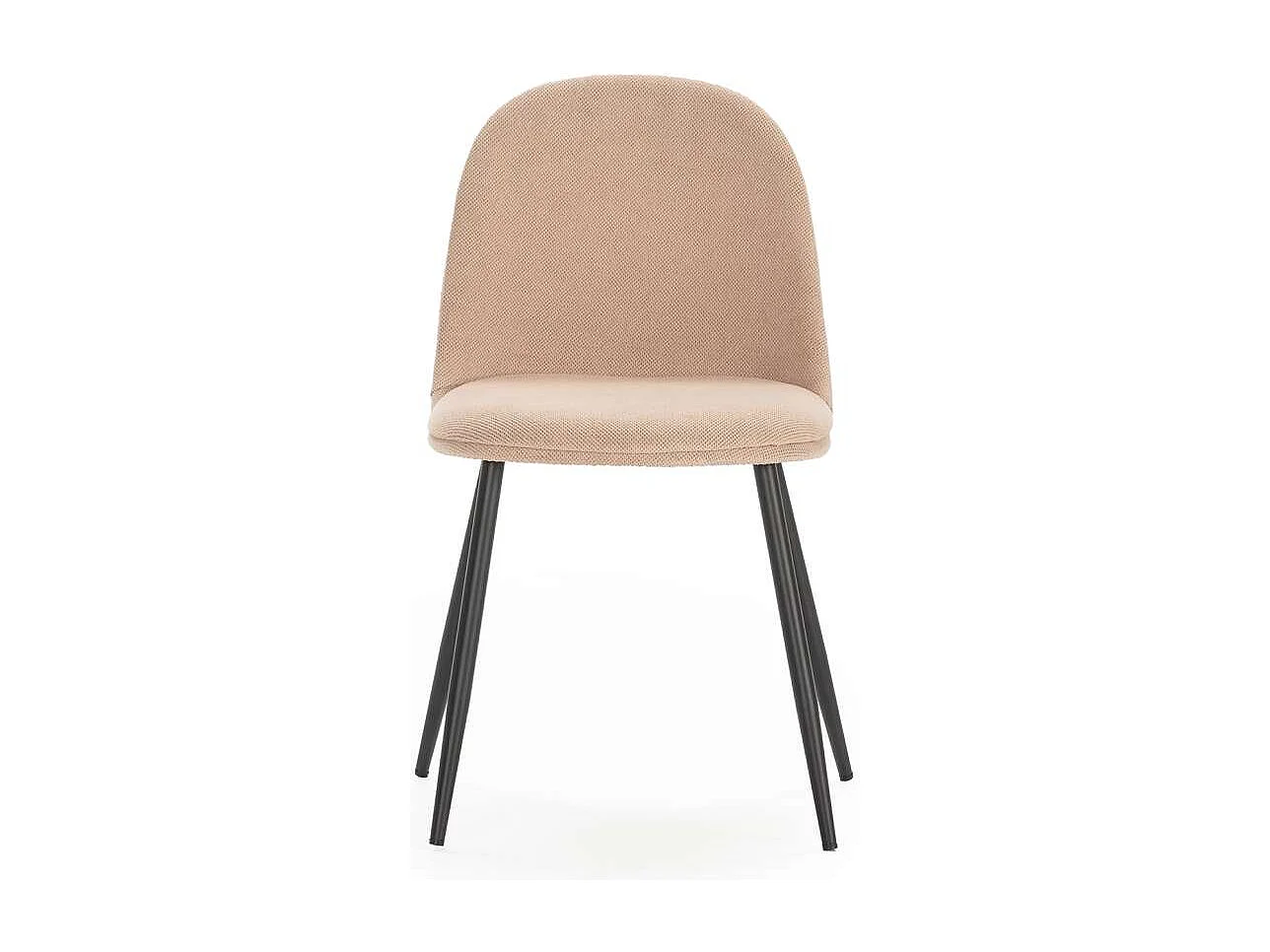 Pack de 4 sillas para cocina o comedor Dalila tapizado textil rosa claro, 48/80cm(alto) 49