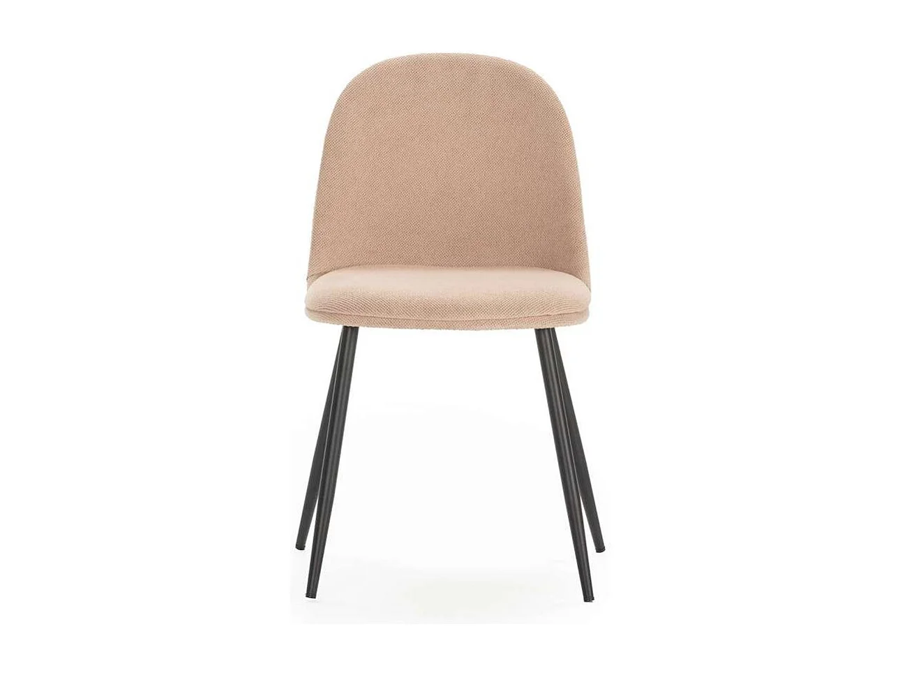 Pack de 4 sillas para cocina o comedor Dalila tapizado textil rosa claro, 48/80cm(alto) 49