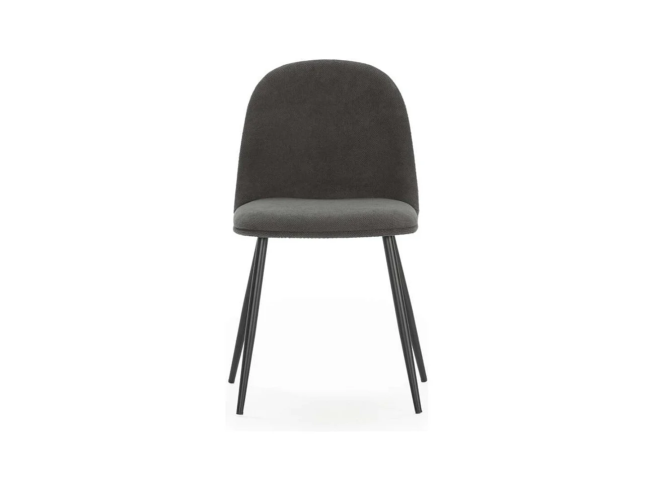 Pack de 4 sillas para cocina o comedor Dalila tapizado textil gris oscuro, 48/80cm(alto) 4