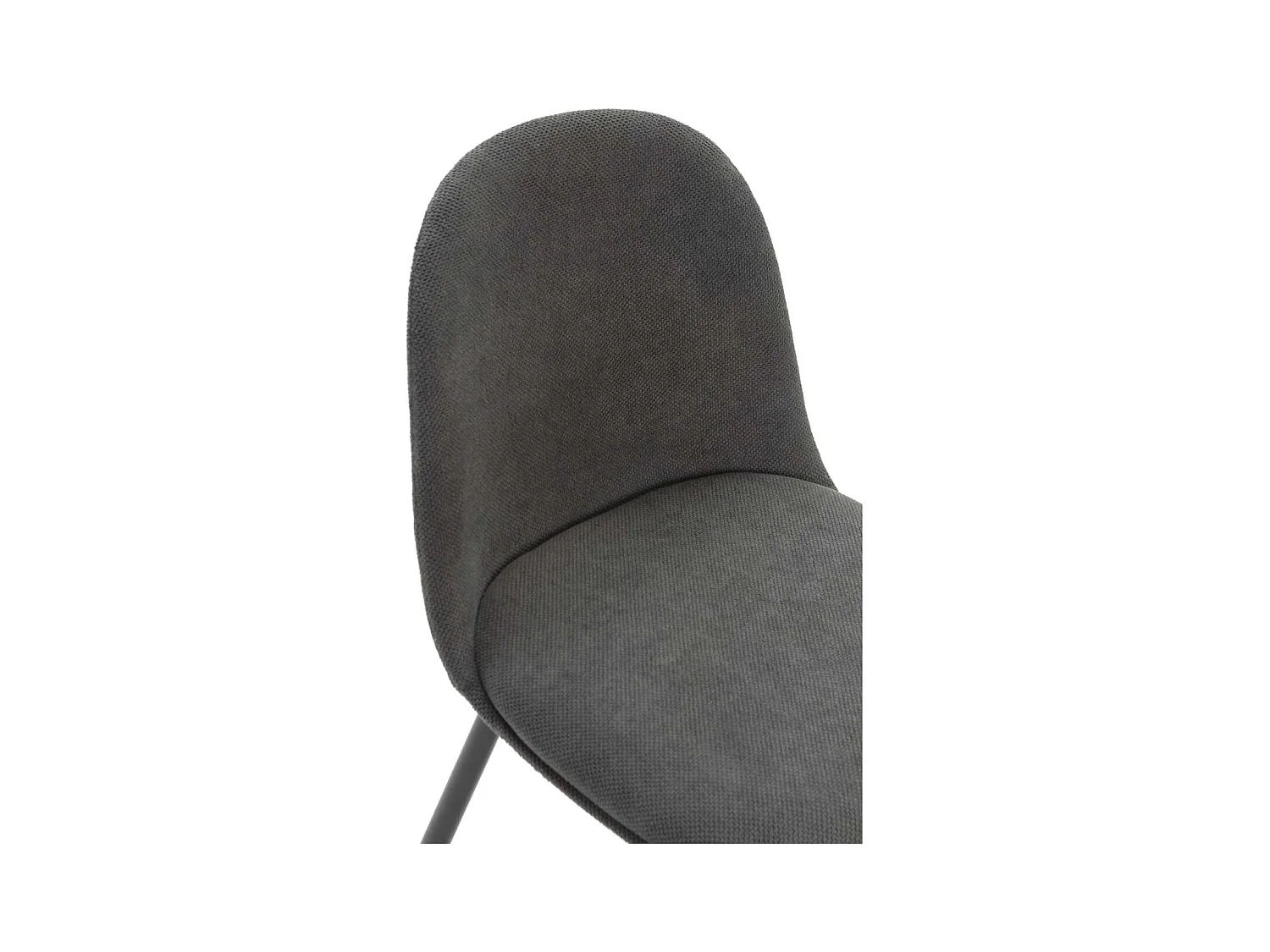 Pack de 4 sillas para cocina o comedor Dalila tapizado textil gris oscuro, 48/80cm(alto) 4