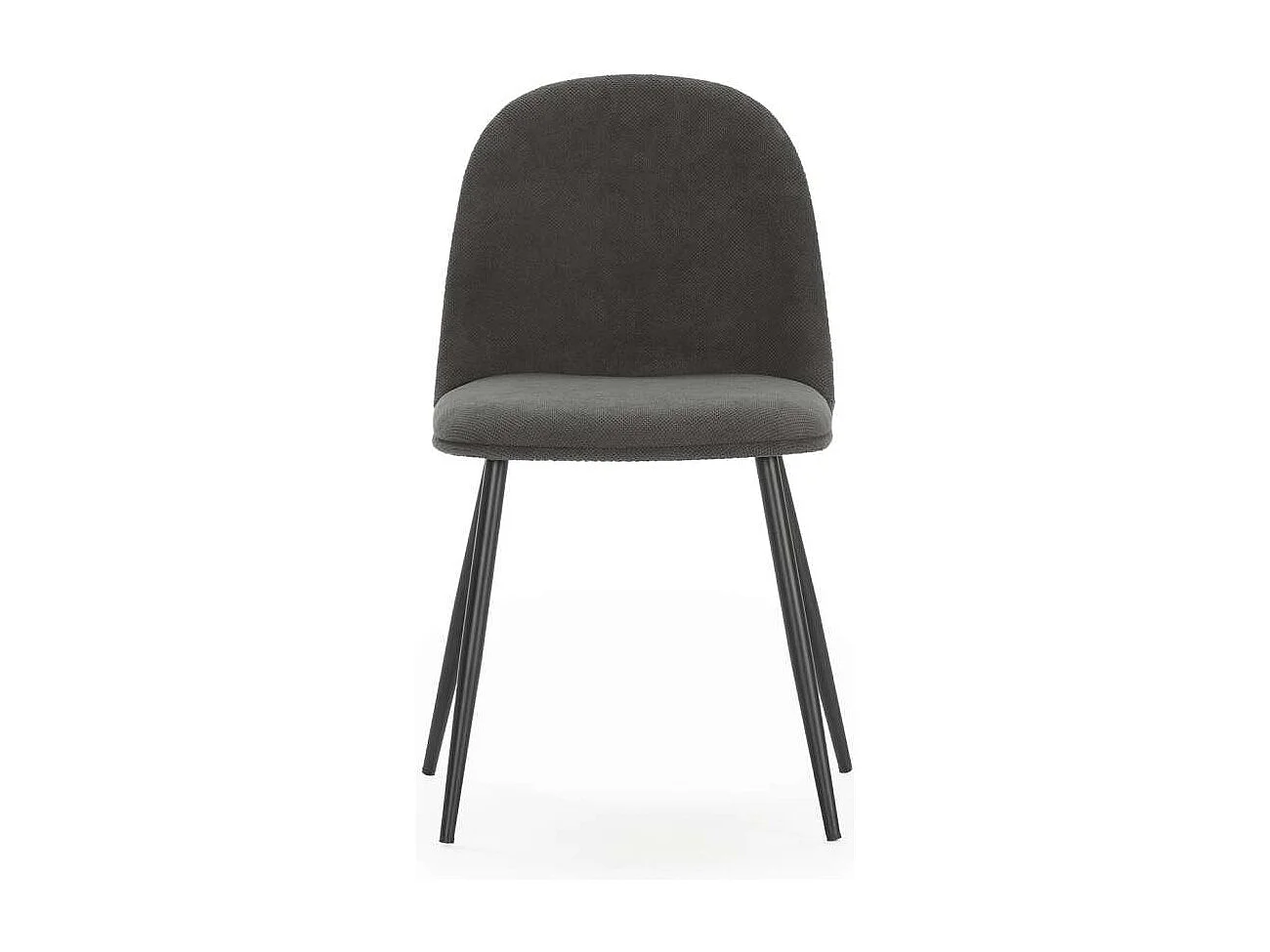 Pack de 4 sillas para cocina o comedor Dalila tapizado textil gris oscuro, 48/80cm(alto) 4