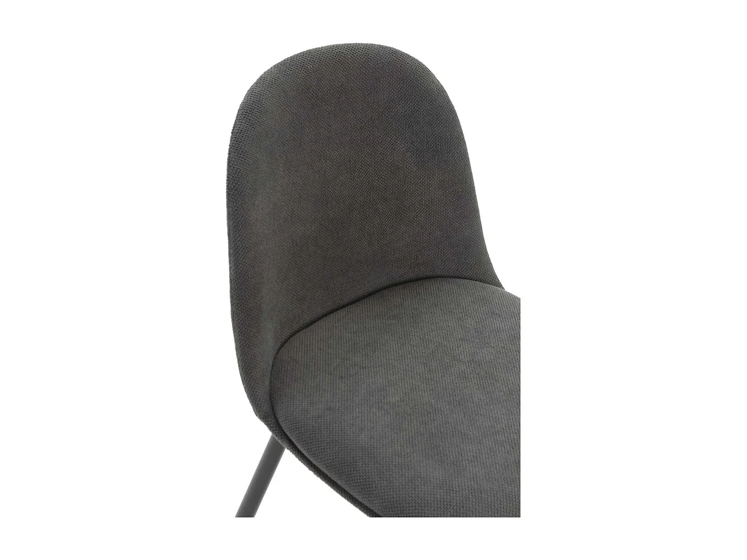 Pack de 4 sillas para cocina o comedor Dalila tapizado textil gris oscuro, 48/80cm(alto) 4