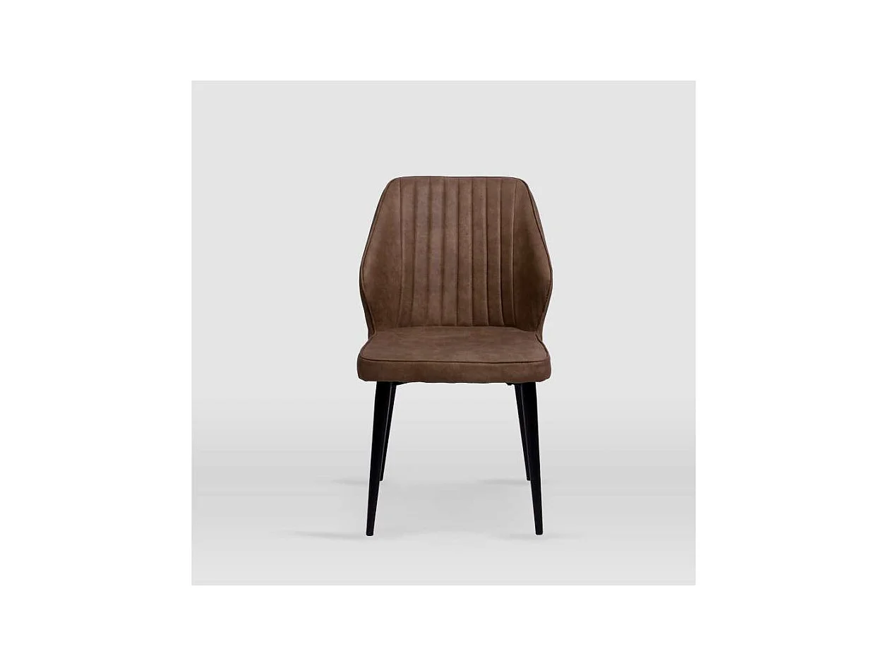 Pack de 4 sillas modelo Triana tapizadas en microfibra visón, 49cm(ancho ) 84cm(altura) 6