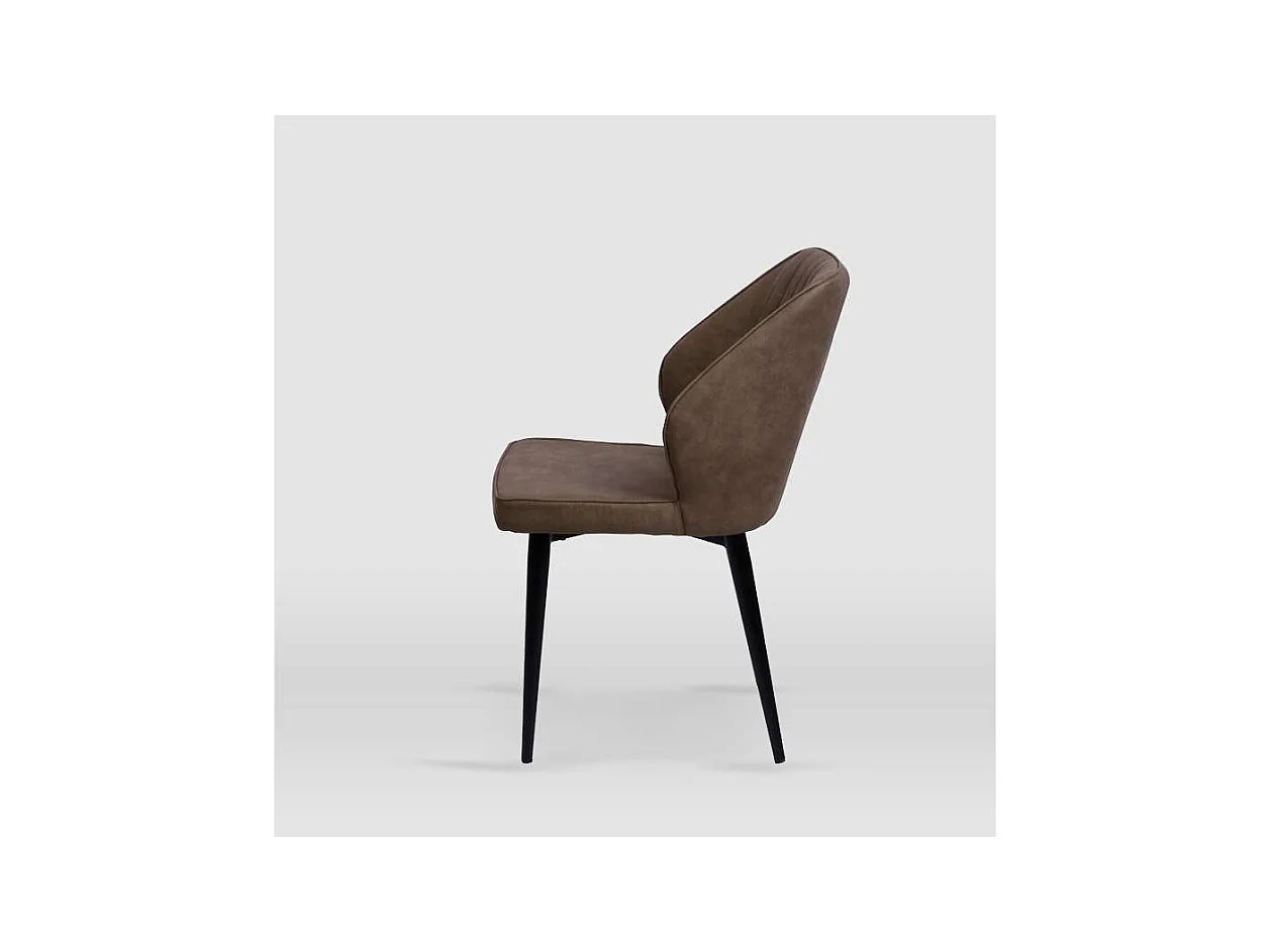 Pack de 4 sillas modelo Triana tapizadas en microfibra visón, 49cm(ancho ) 84cm(altura) 6