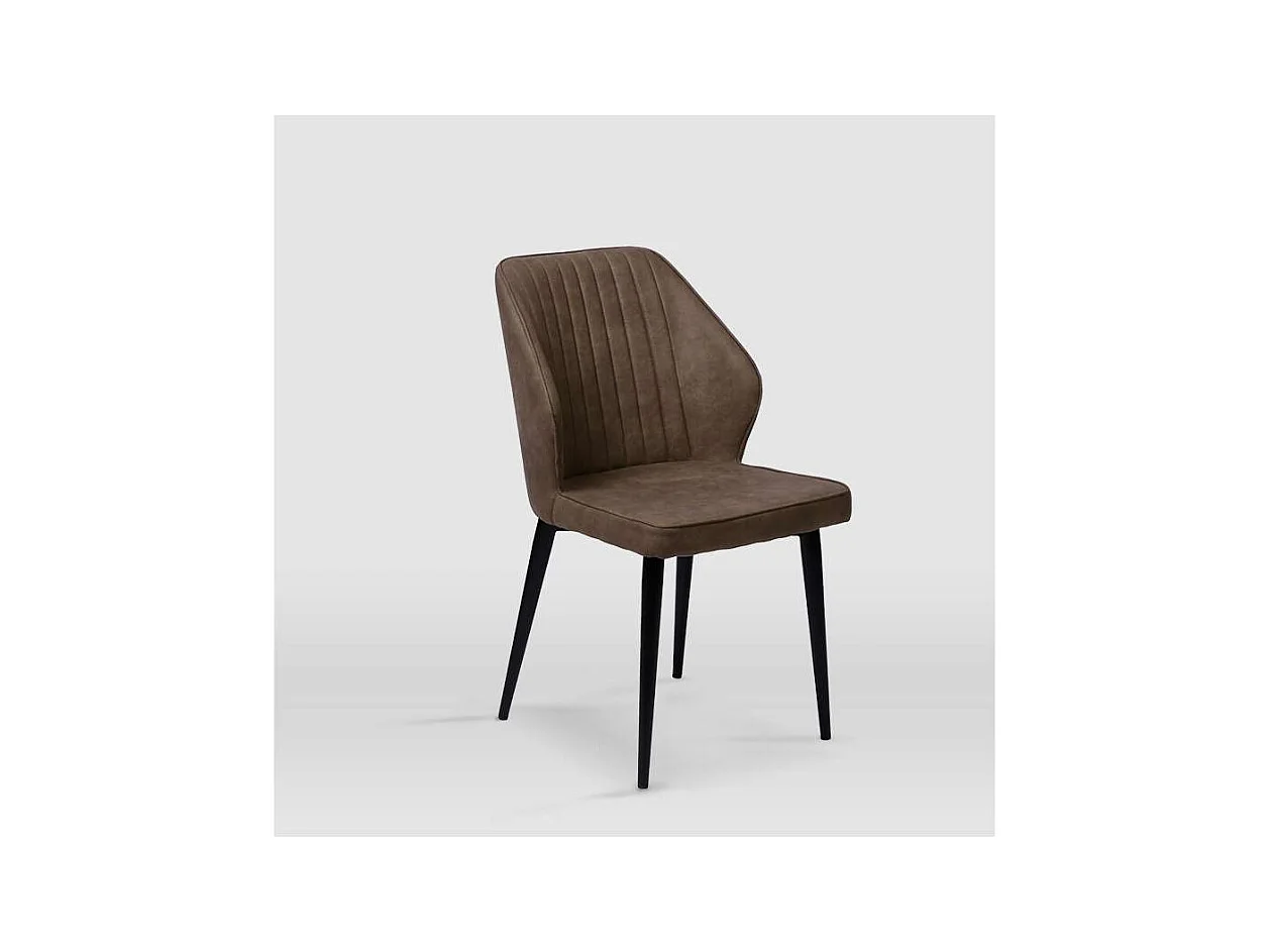 Pack de 4 sillas modelo Triana tapizadas en microfibra visón, 49cm(ancho ) 84cm(altura) 6