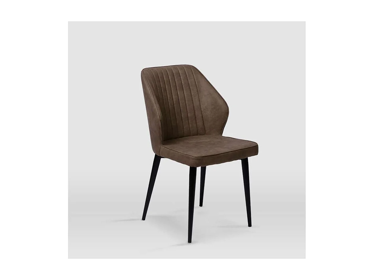 Pack de 4 sillas modelo Triana tapizadas en microfibra visón, 49cm(ancho ) 84cm(altura) 6