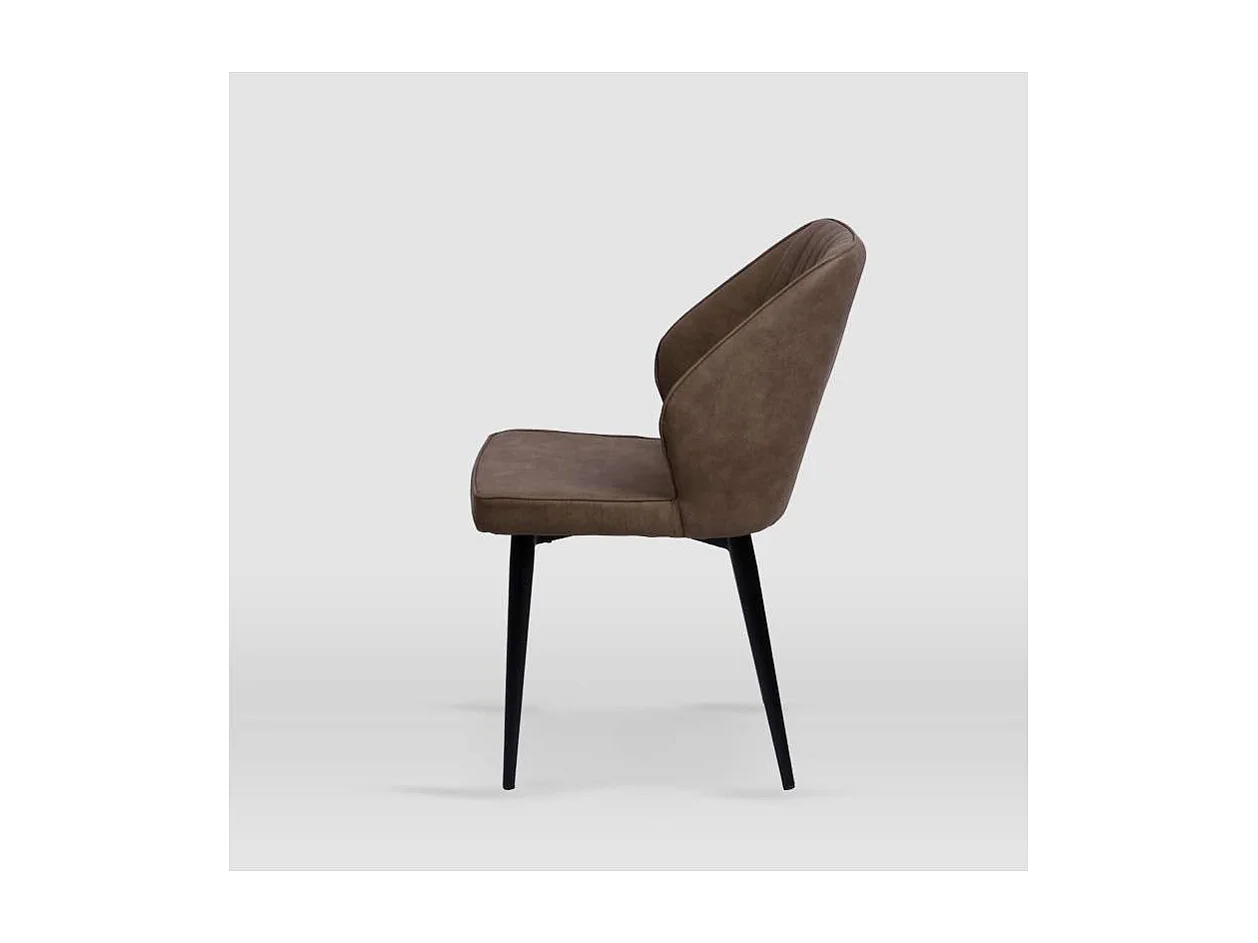 Pack de 4 sillas modelo Triana tapizadas en microfibra visón, 49cm(ancho ) 84cm(altura) 6