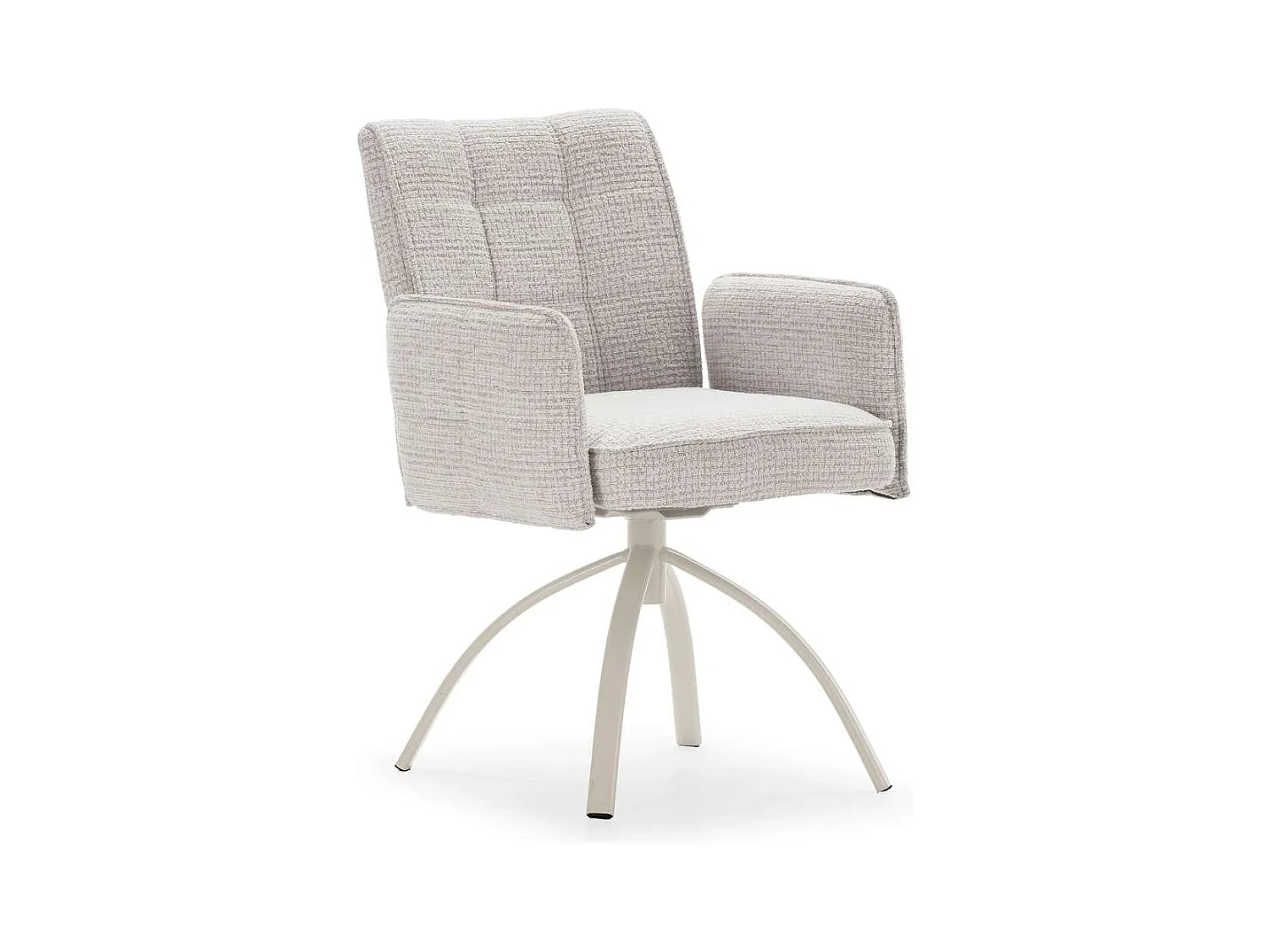 Pack de 2 sillones giratorios modelo Noah tapizado textil beige, 85cm(alto) 56cm(ancho) 63