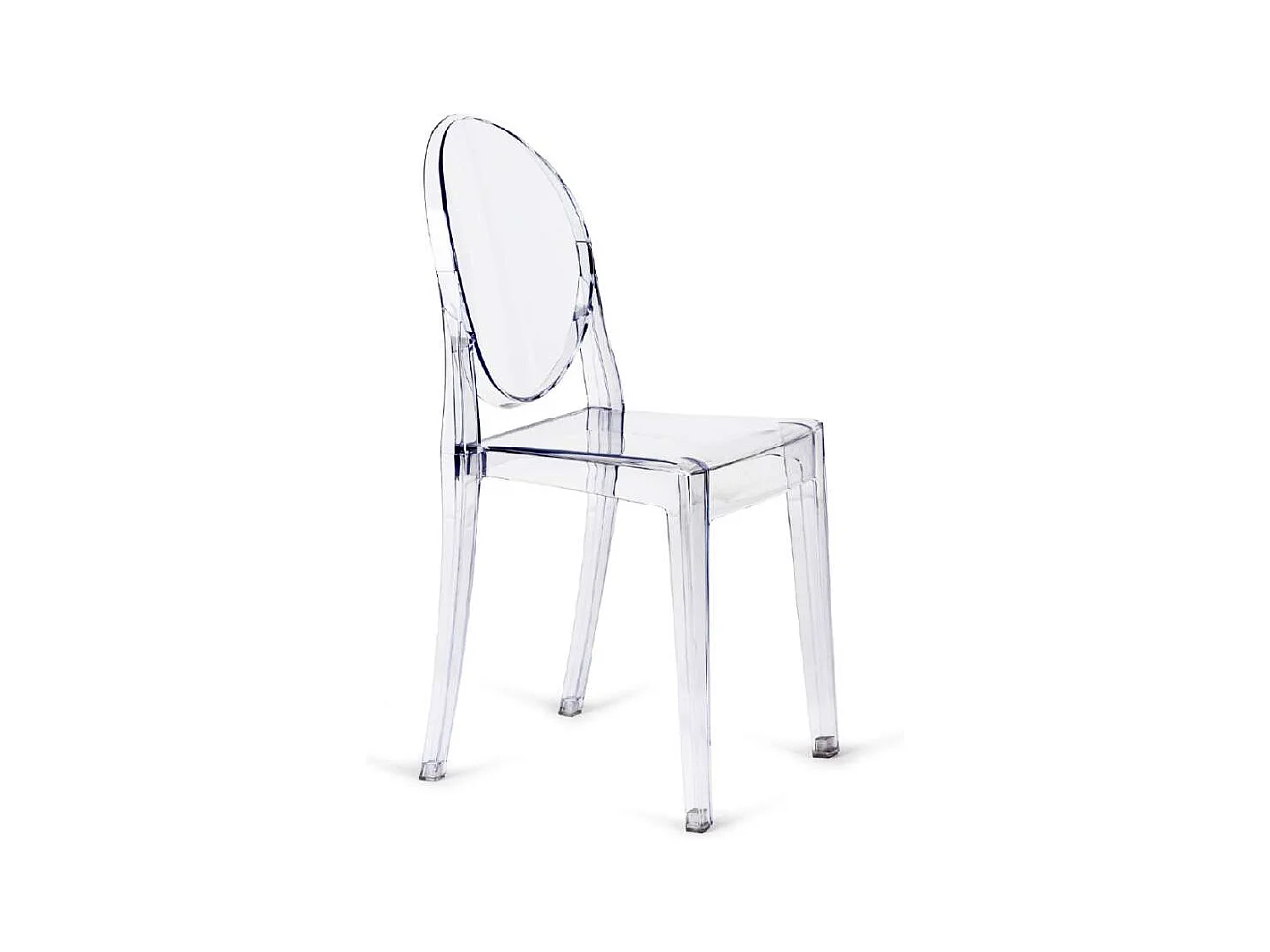 Pack 4 sillas de policarbonato modelo Ópera Sin Brazos. 38cm(ancho ) 90.5 cm(altura) 47cm