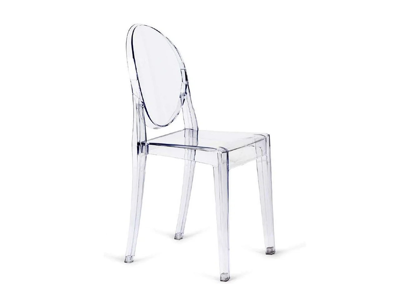 Pack 4 sillas de policarbonato modelo Ópera Sin Brazos. 38cm(ancho ) 90.5 cm(altura) 47cm