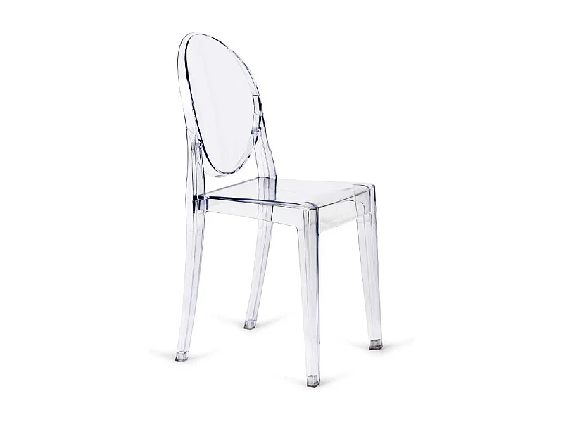 Pack 4 sillas de policarbonato modelo Ópera Sin Brazos. 38cm(ancho ) 90.5 cm(altura) 47cm