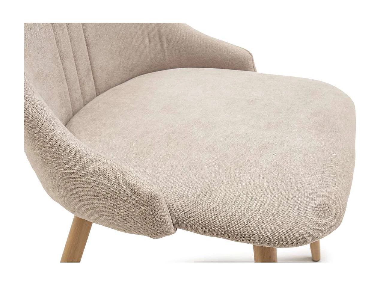 Pack de 4 sillas para cocina o comedor Diego tapizado textil beige, 91cm(alto) 50cm(ancho)