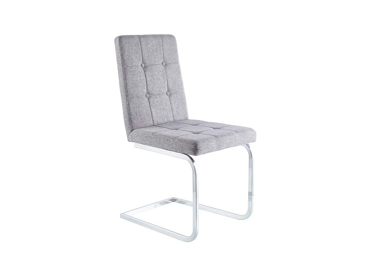 Pack de 4 sillas Vanity para Salon o Cocina, tapizado gris, 93 cm(alto)45 cm(ancho)58 cm(f