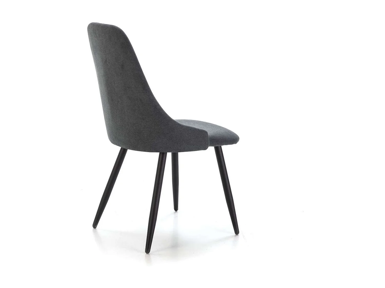 Pack de 4 sillas para cocina o comedor Izan tapizado textil gris oscuro, 91cm(alto) 50cm(a