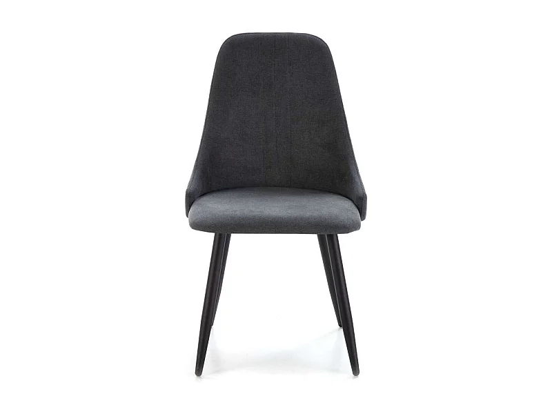 Pack de 4 sillas para cocina o comedor Izan tapizado textil gris oscuro, 91cm(alto) 50cm(a