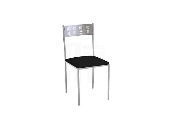 Pack de 4 sillas para salón o cocina acabado negro, 83 cm(alto)46 cm(ancho)39 cm(largo)