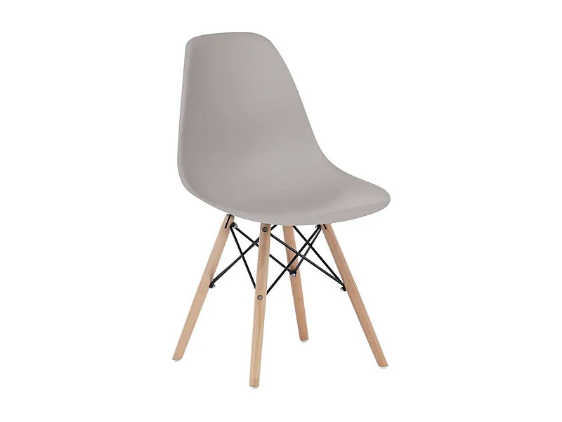 Pack de 4 sillas para cocina o comedor Paris acabado gris, 82 cm(alto)46 cm(ancho)51 cm(la