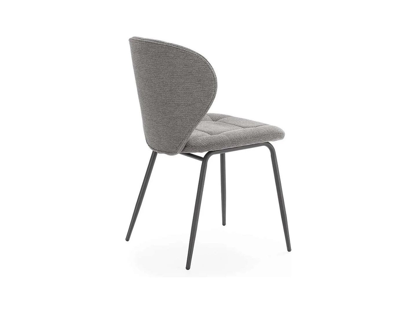 Pack de 2 sillas md-Belinda tapizado textil gris antracita, 83cm(alto) 50cm(ancho) 58cm(la