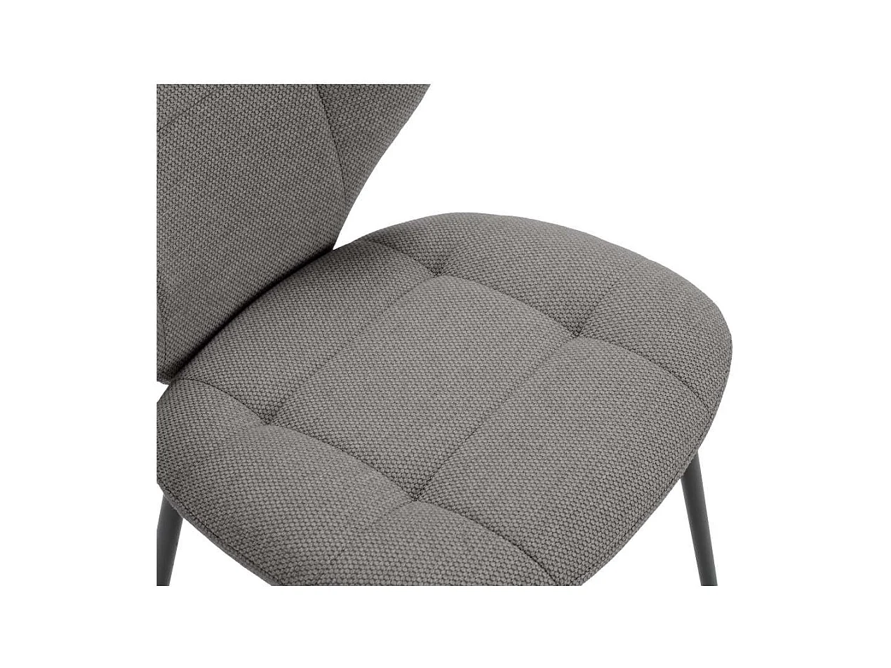 Pack de 2 sillas md-Belinda tapizado textil gris antracita, 83cm(alto) 50cm(ancho) 58cm(la