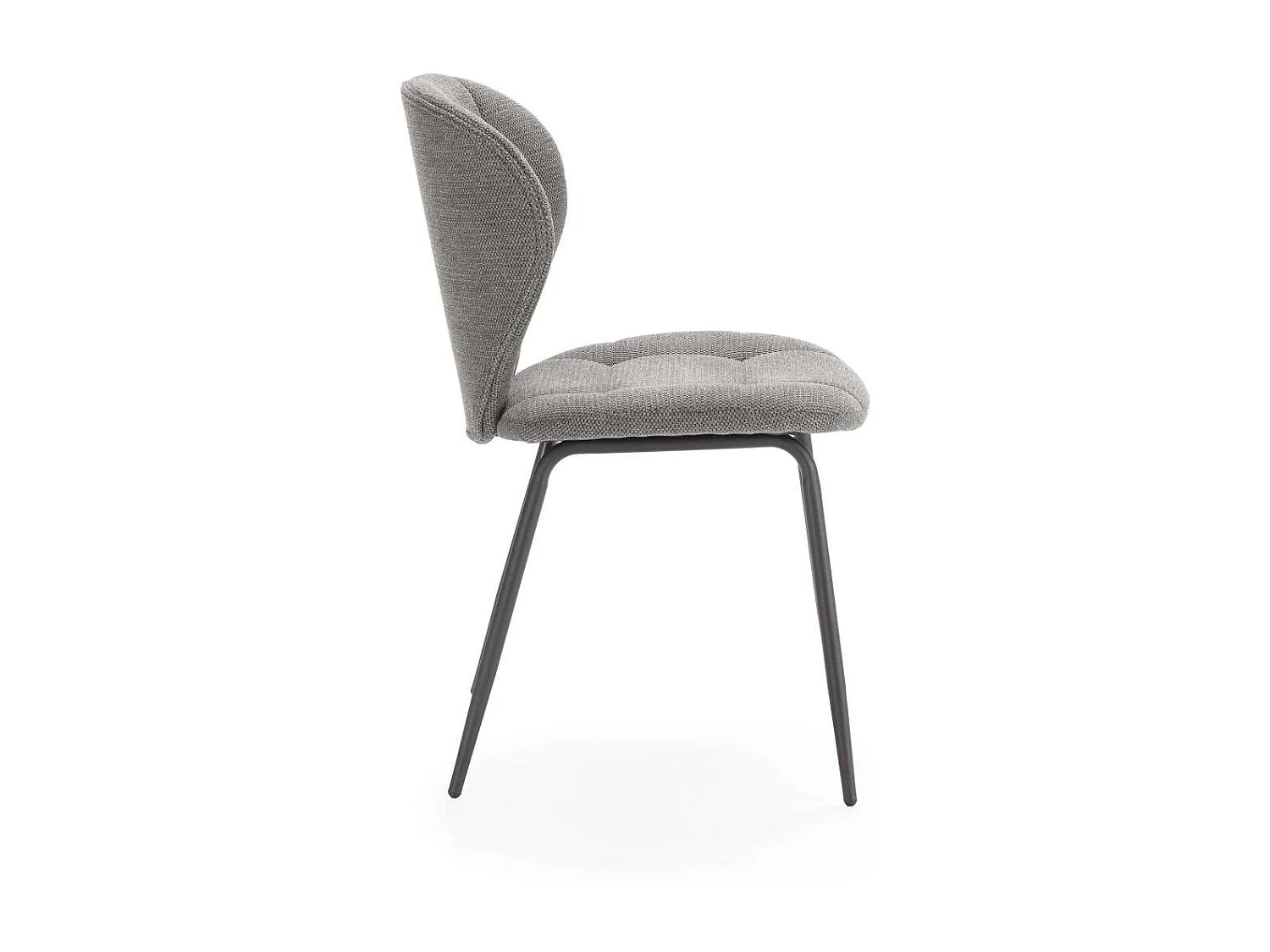 Pack de 2 sillas md-Belinda tapizado textil gris antracita, 83cm(alto) 50cm(ancho) 58cm(la