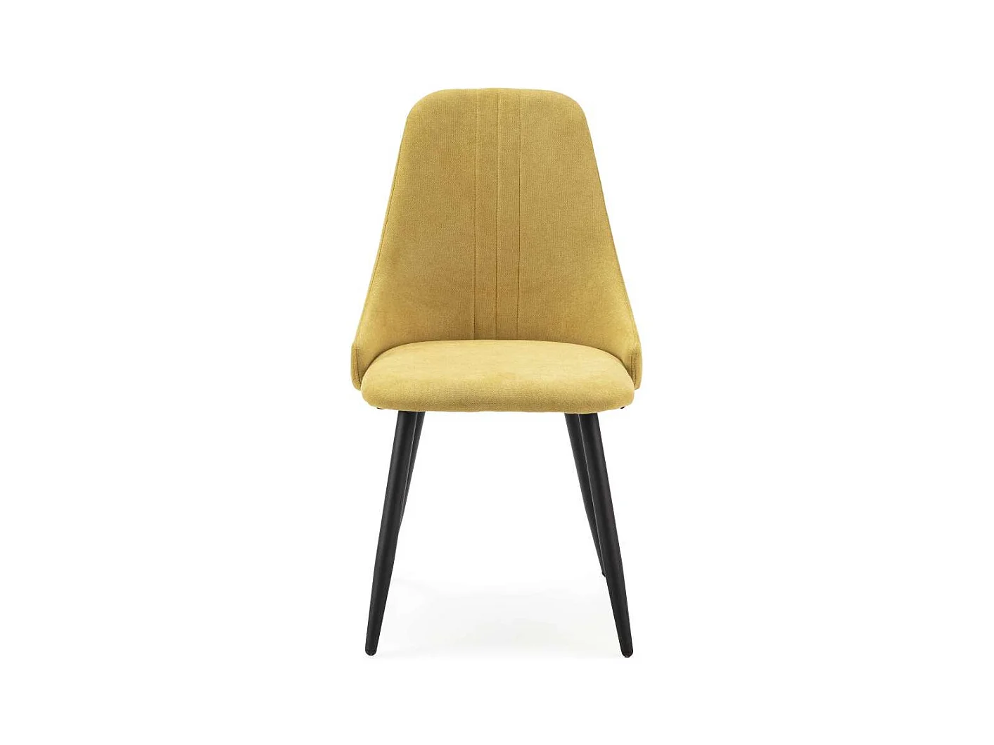 Pack de 4 sillas para cocina o comedor Izan tapizado textil amarillo, 91cm(alto) 50cm(anch