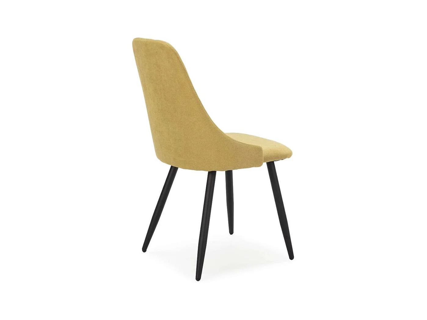 Pack de 4 sillas para cocina o comedor Izan tapizado textil amarillo, 91cm(alto) 50cm(anch