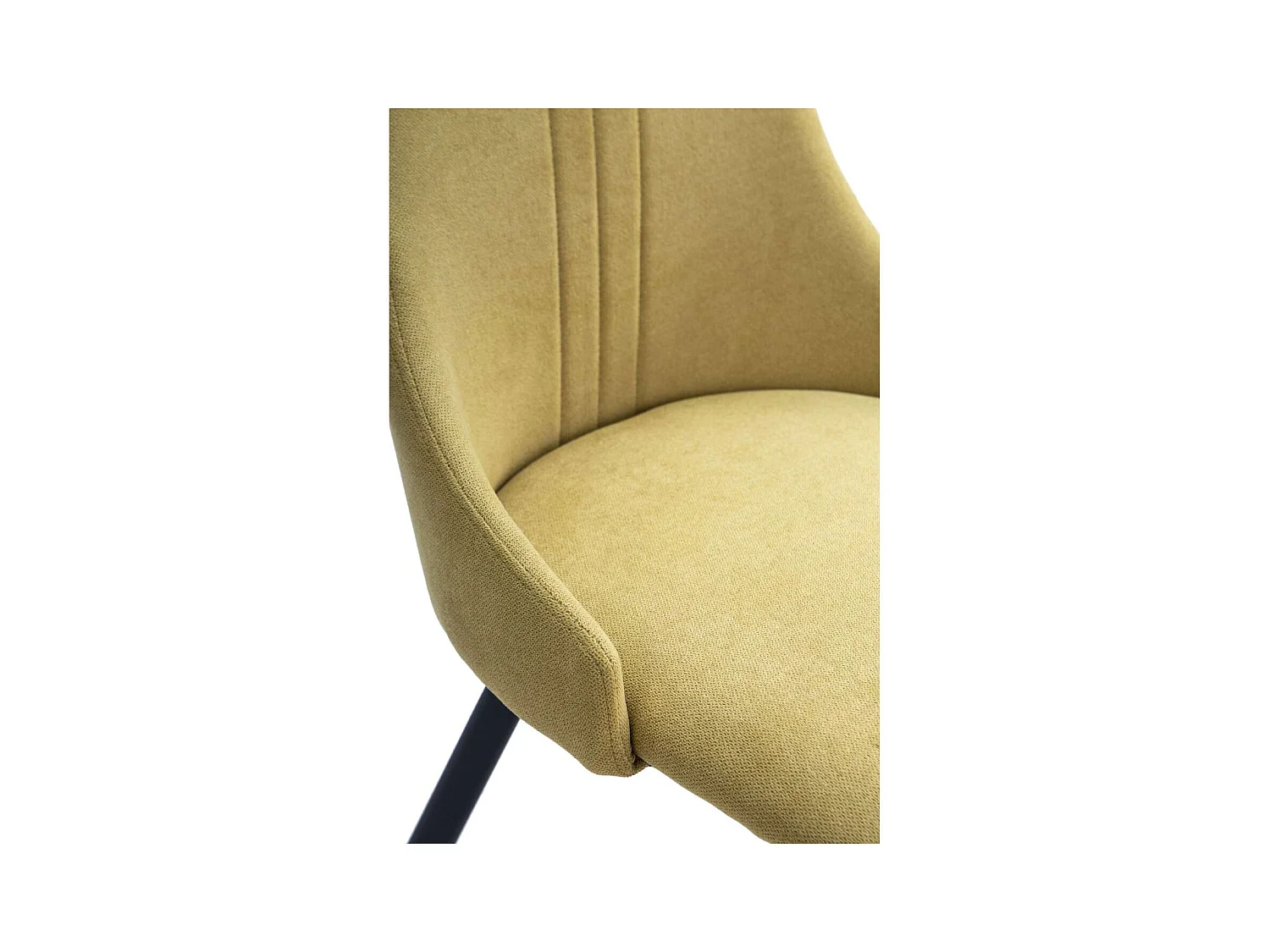 Pack de 4 sillas para cocina o comedor Izan tapizado textil amarillo, 91cm(alto) 50cm(anch