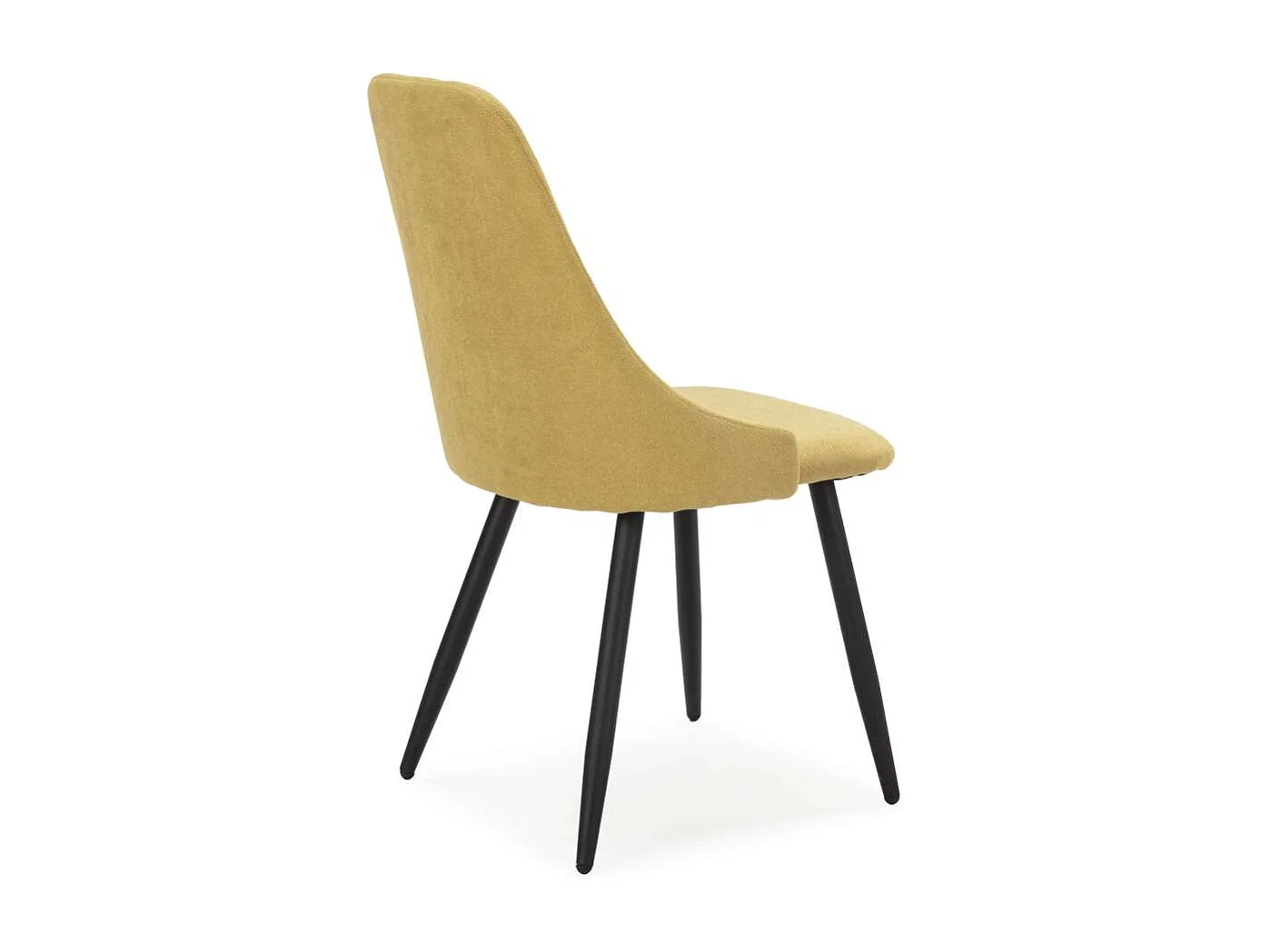 Pack de 4 sillas para cocina o comedor Izan tapizado textil amarillo, 91cm(alto) 50cm(anch