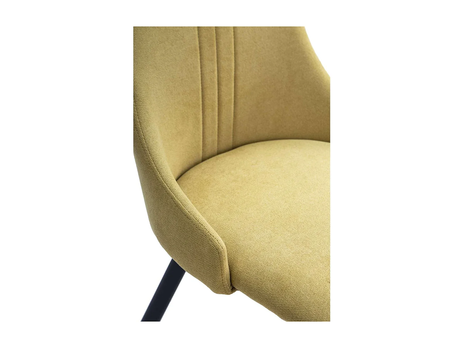 Pack de 4 sillas para cocina o comedor Izan tapizado textil amarillo, 91cm(alto) 50cm(anch