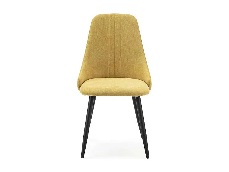 Pack de 4 sillas para cocina o comedor Izan tapizado textil amarillo, 91cm(alto) 50cm(anch